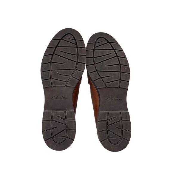 Clarks Women's Westlynn Bella Lug-Sole Chunky Comfort Loafers Brown Leather Sz 9 - Picture 4 of 8